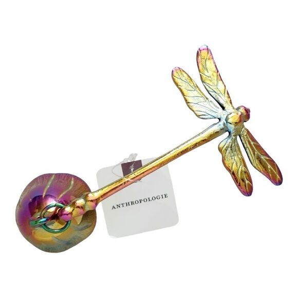 Anthropologie Iridescent Brass Dragonfly Candle Snuffer - Picture 4 of 4